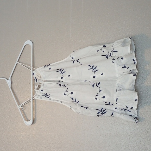 Caution to the Wind Womens Tank Top Sz M Cropped Peplum White Floral Sheer Light - Picture 1 of 7